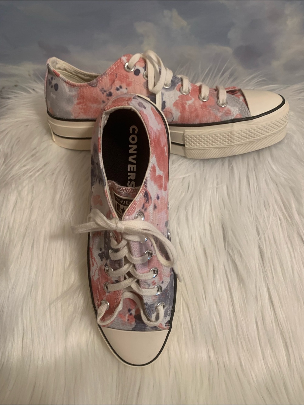 CONVERSE ladies Chuck Taylor All Star Lift Summer Fest Watercolor size 8.5 LNWOT